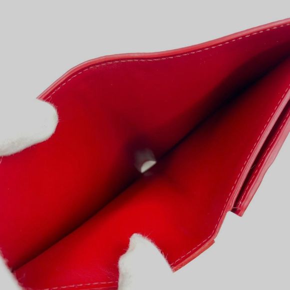 Celine Medium Strap Wallet Leather Red Gold - Picture 7 of 14